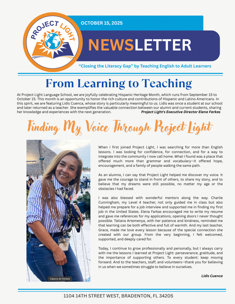 Newsletter - October 15, p1