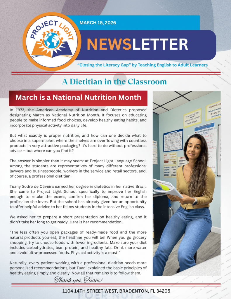 March 15, 2026 Newsletter, page 1