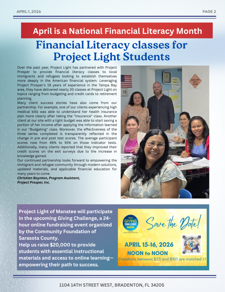 April 1, 2026 Newsletter, page 2