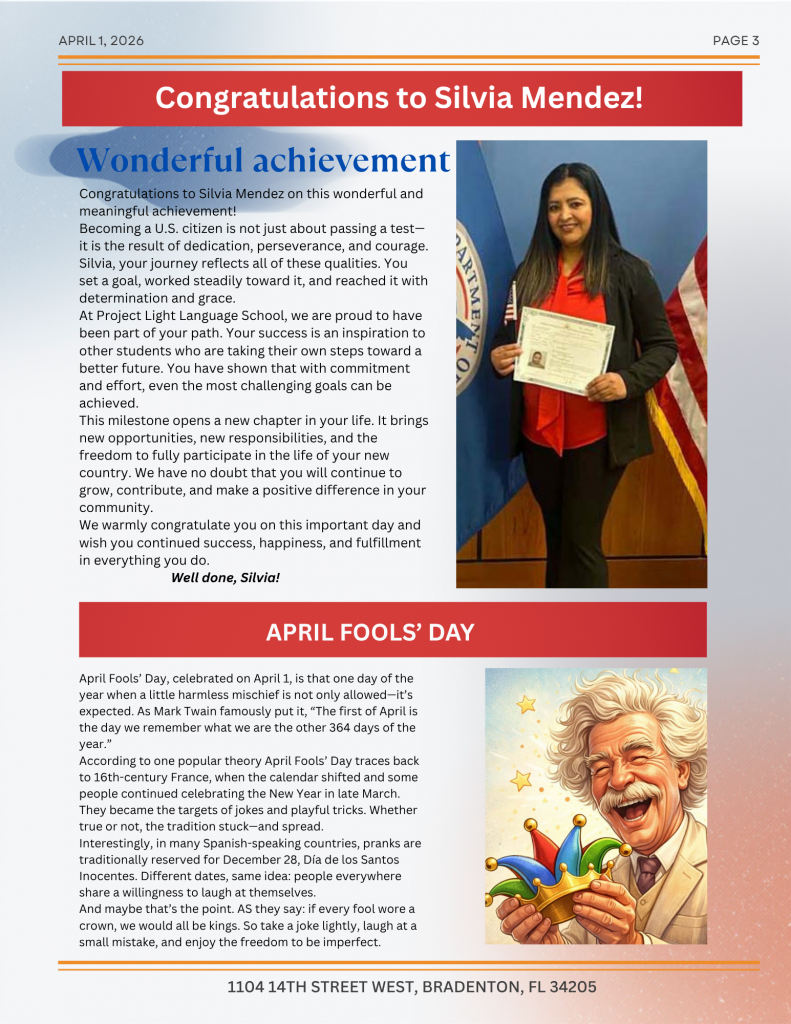 April 1, 2026 Newsletter, page 3