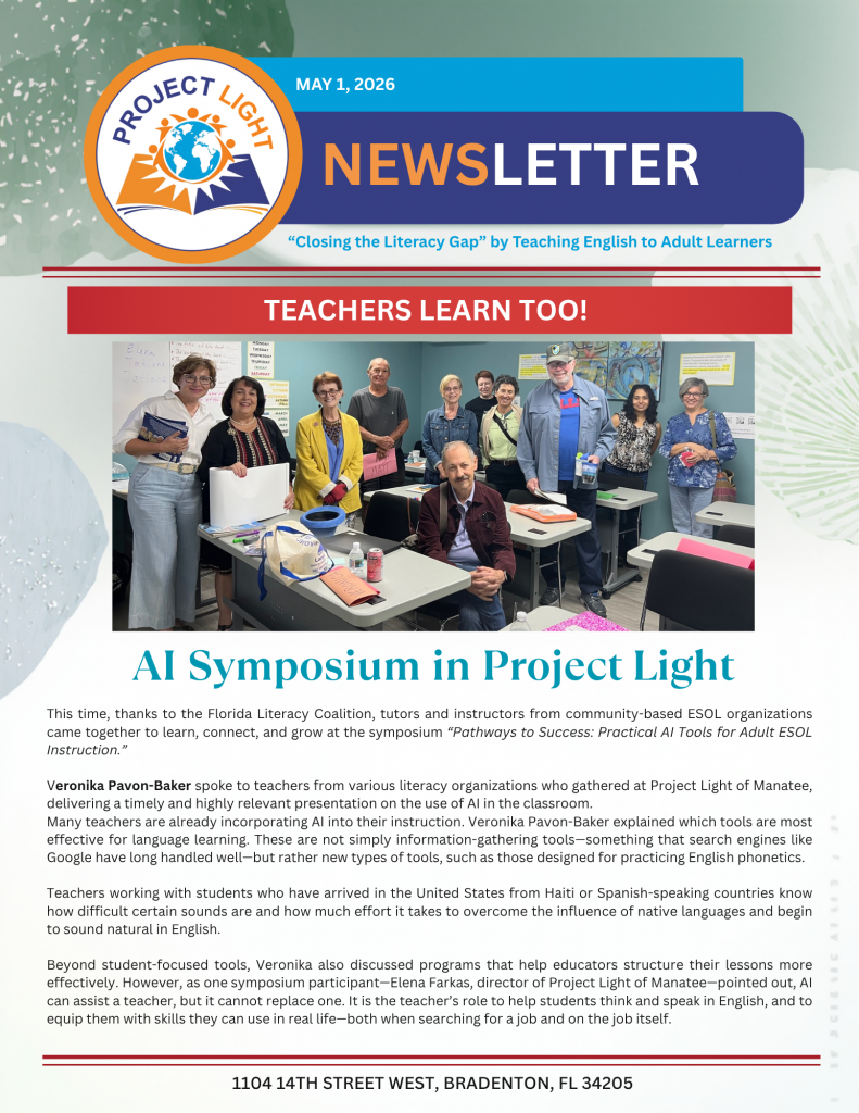 May 1, 2026 Newsletter, page 1