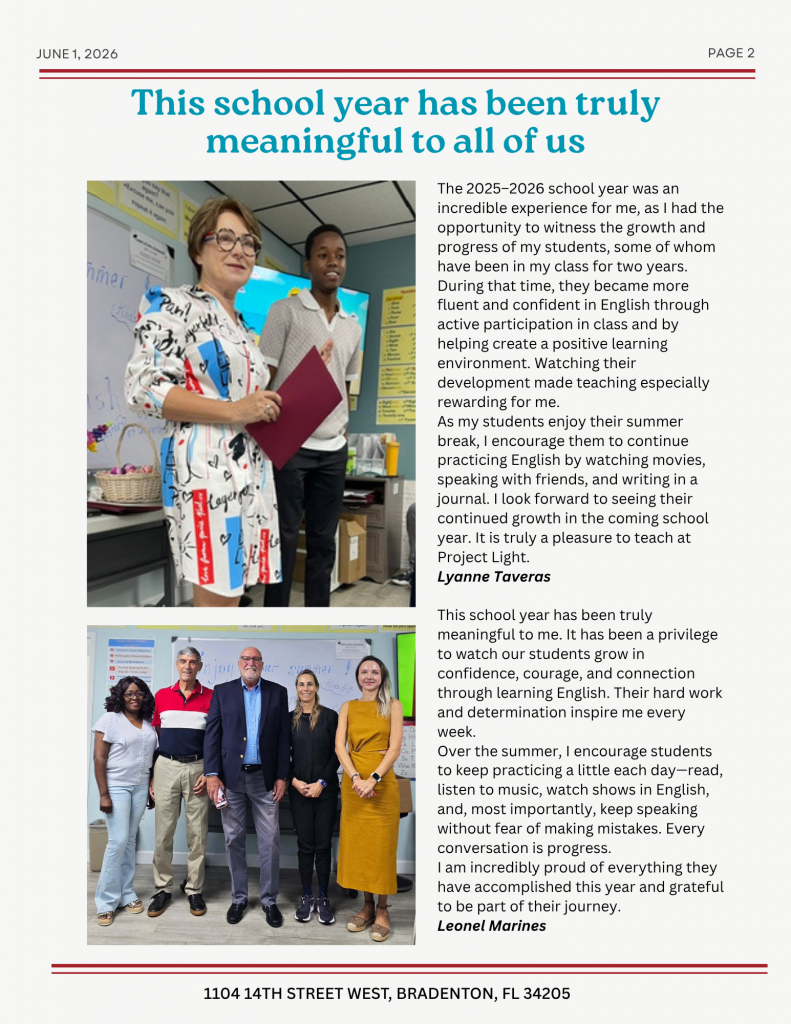 June 1, 2026 Newsletter, page 2