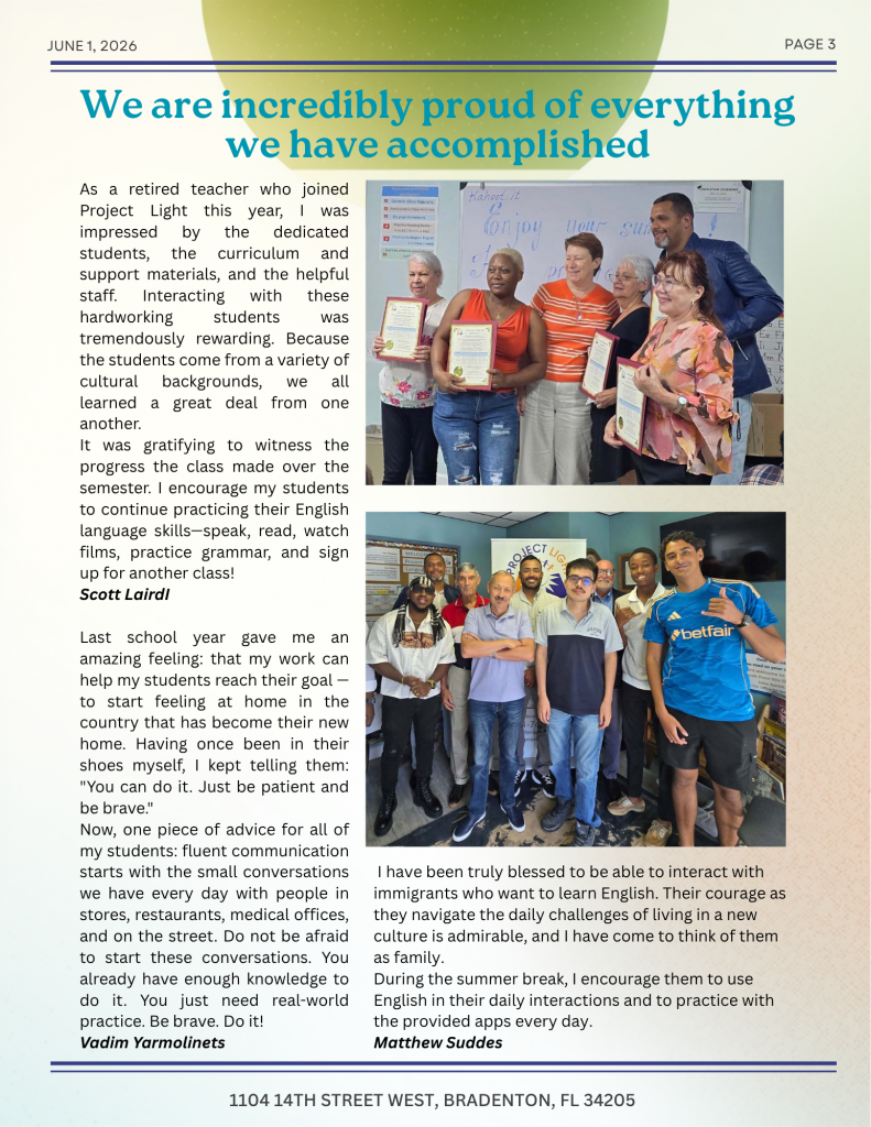 June 1, 2026 Newsletter, page 3