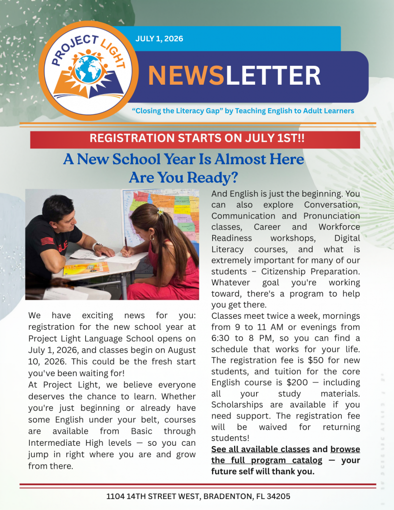 July 1, 2026 Newsletter, page 1