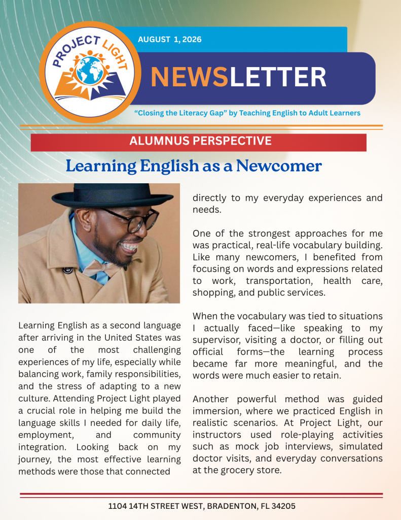 August 1, 2026 Newsletter, page 1